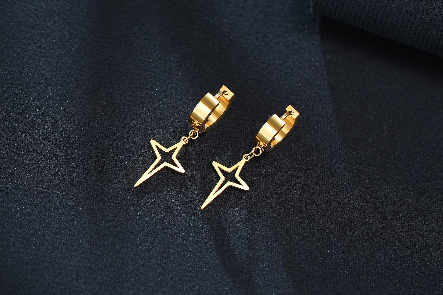 Iron Pulse Star Earrings