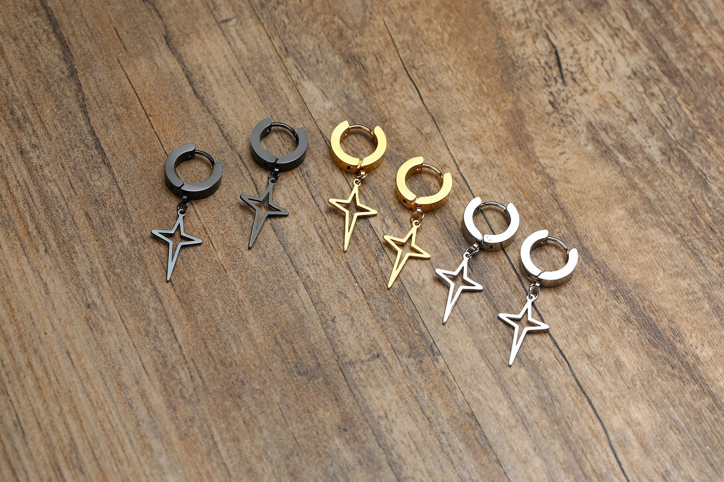 Iron Pulse Star Earrings